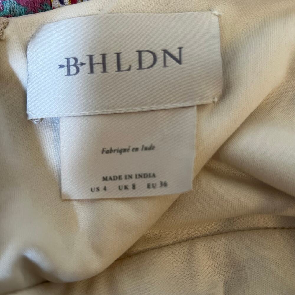 BHLDN Anthropologie Vilette Maxi Dress Beaded Bodice Strappy Blush Womens Size 4 - Picture 13 of 15